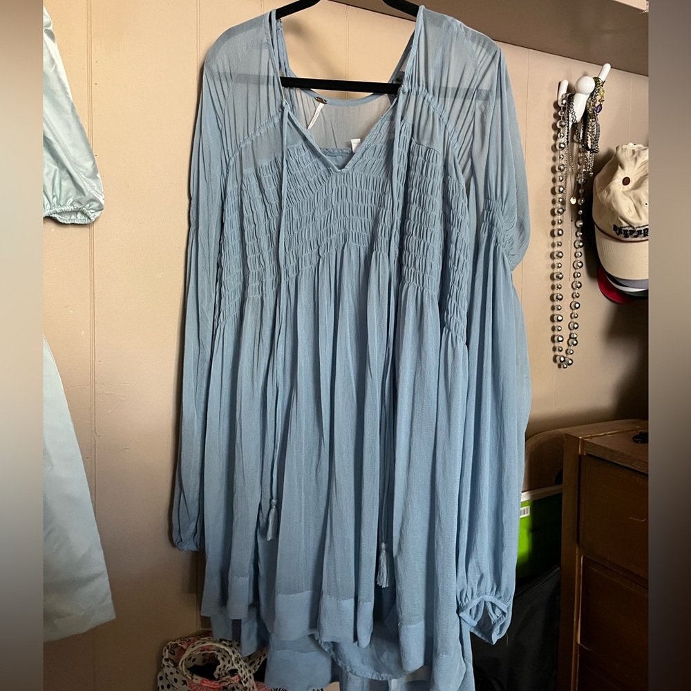 Free People Lini Smocked Mini Dress